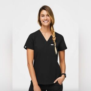 LIKE NEW, AUTHENTIC Catarina One-Pocket Black Scrub Top